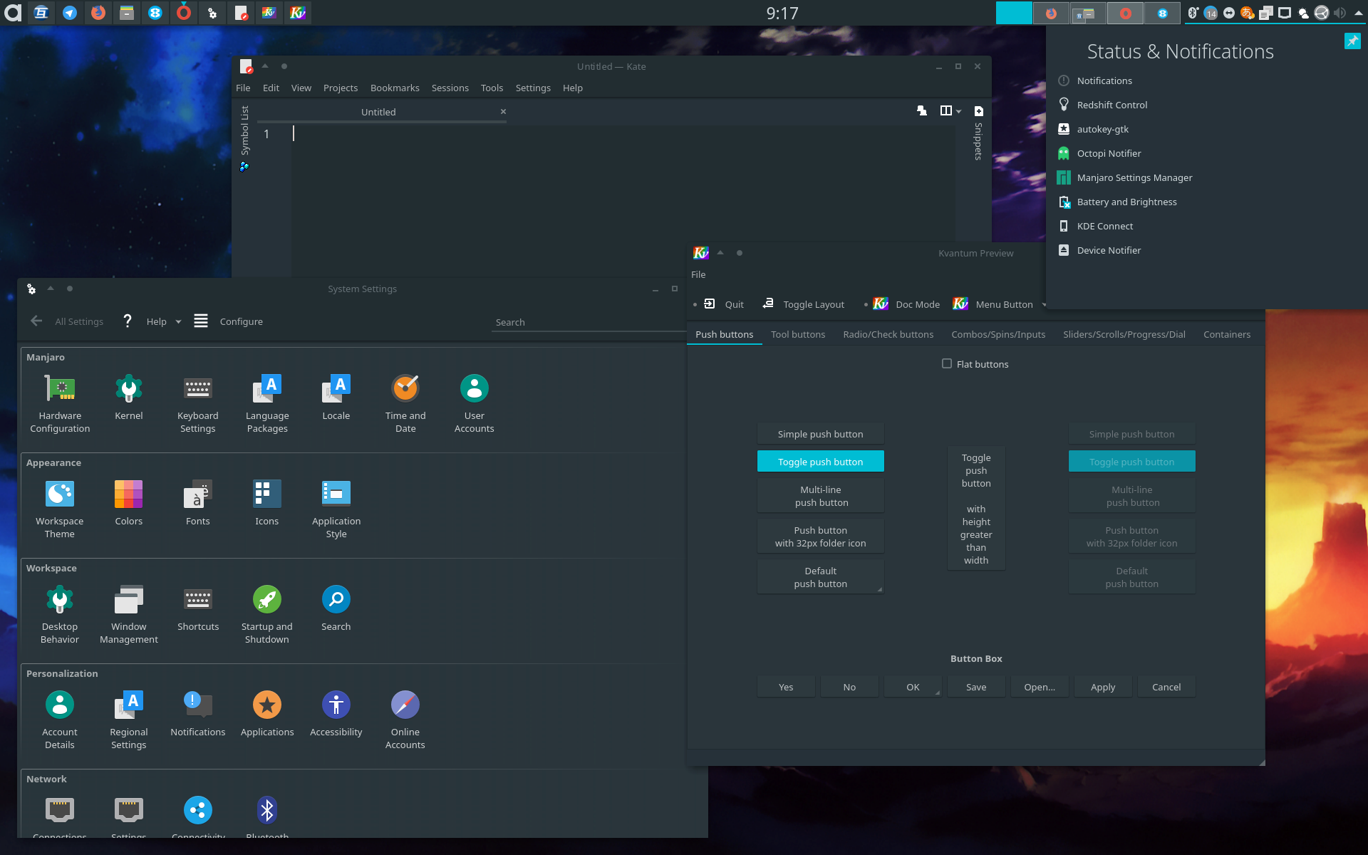 KDE Adapta-Nokto Theme